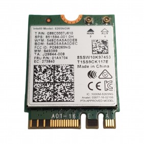 Carte réseau INTEL 8265NGW Wi-Fi Bluetooth Dual Band 01AX704 8SSW10K97453