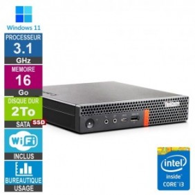 Lenovo M920q i3-8100T 3.10GHz 16Go/2To SSD Wifi W11