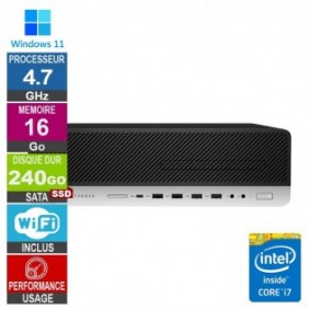 HP 800 G5 SFF i7-9700 4.70GHz 16Go/240Go SSD Wifi W11