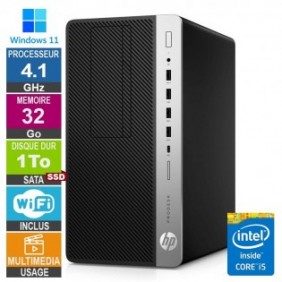 HP EliteDesk 800 G4 TWR i5-8500 4.10GHz 32Go/1To SSD Wifi W11