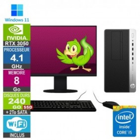 PC Gamer LPG-800G4 i5-8500 4.10GHz 8Go/240Go SSD + 2To/RTX 3050/27"
