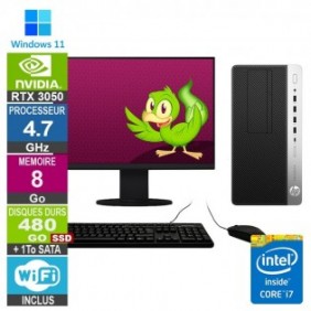 PC Gamer LPG-800G4 i7-9700 4.70GHz 8Go/480Go SSD + 1To/RTX 3050/24"