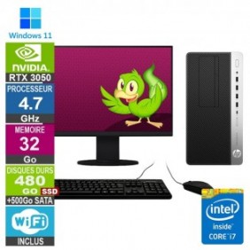 PC Gamer LPG-800G4 i7-9700 4.70GHz 32Go/480Go SSD + 500Go/RTX 3050/24"