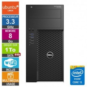 Dell Precision T3620 i5-6400 3.30GHz 8Go/1To SSD Wifi Linux UBUNTU