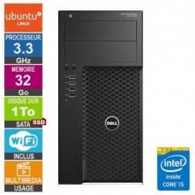 Dell Precision T3620 i5-6400 3.30GHz 32Go/1To SSD Wifi Linux UBUNTU