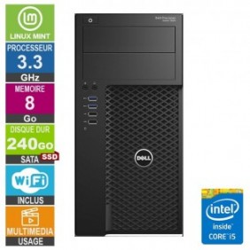 Dell Precision T3620 i5-6400 3.30GHz 8Go/240Go SSD Wifi Linux MINT