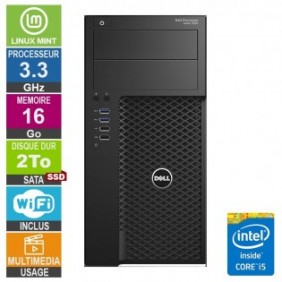 Dell Precision T3620 i5-6400 3.30GHz 16Go/2To SSD Wifi Linux MINT