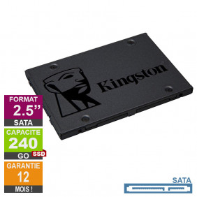 Disque Dur 240Go SATA SSD 2.5 Kingston A400