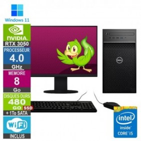 PC Gamer LPG-3630 i5-8400 4.00GHz 8Go/480Go SSD + 1To/RTX 3050/24"