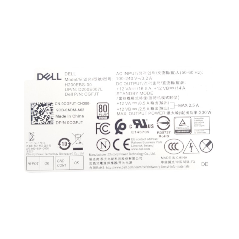 Alimentation PC Dell H200EBS-0