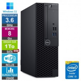 Dell Optiplex 3070 SFF i3-8100 3.60GHz 8Go/1To SSD Wifi W11