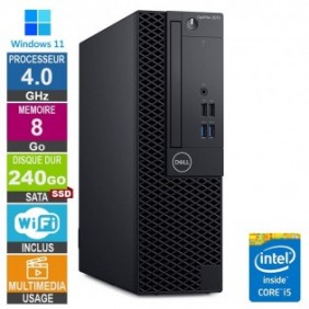 Dell Optiplex 3070 SFF i5-8400 4GHz 8Go/240Go SSD Wifi W11