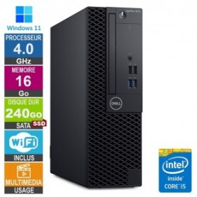 Dell Optiplex 3070 SFF i5-8400 4GHz 16Go/240Go SSD Wifi W11