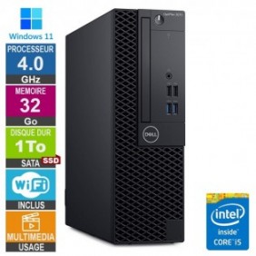 Dell Optiplex 3070 SFF i5-8400 4GHz 32Go/1To SSD Wifi W11