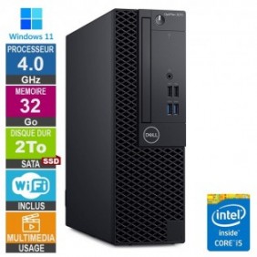 Dell Optiplex 3070 SFF i5-8400 4GHz 32Go/2To SSD Wifi W11