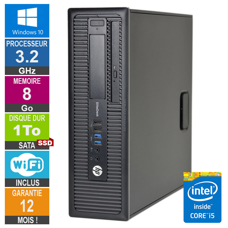 Pc Hp 800 G1 Sff Core I5 4570 3 20ghz 8gb 1tb Ssd Wifi W10