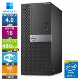 Dell Optiplex 5040 MT i7-6700 4GHz 16Go/480Go SSD Wifi W11