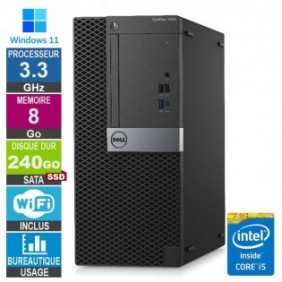 Dell Optiplex 7050 MT i5-6400 3.30GHz 8Go/240Go SSD Wifi W11