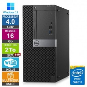 Dell Optiplex 7050 MT i7-6700 4GHz 16Go/2To SSD Wifi W11