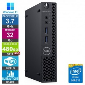 Dell 3070 Micro i5-9500T 3.70GHz 32Go/480Go SSD Wifi W11