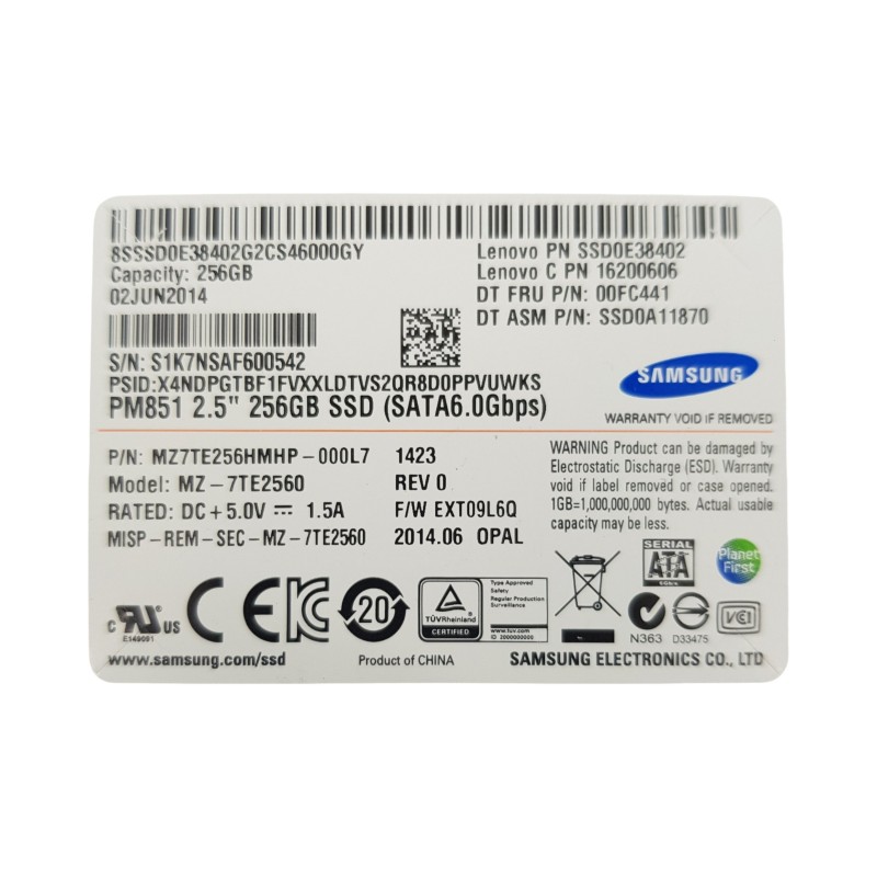 256Go SSD SAMSUNG MZ-7TE2560 2