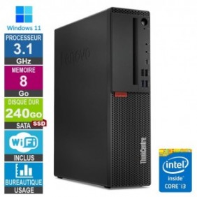 Lenovo M720s i3-8100t 3.10GHz 8Go/240Go SSD Wifi W11