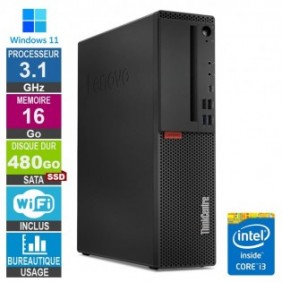 Lenovo M720s i3-8100t 3.10GHz 16Go/480Go SSD Wifi W11