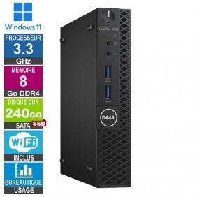 Dell 3050 Micro i5-7500T 3.30GHz 8Go/240Go SSD Wifi W11
