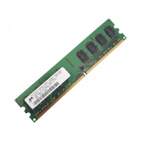 Barrette Mémoire 2Go RAM DDR2 Micron MT16HTF25664AY-800E1 DIMM PC2-6400U 2Rx8