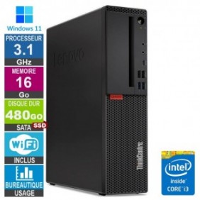 Lenovo M920s i3-8100t 3.10GHz 16Go/480Go SSD Wifi W11