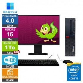 Lenovo M920s i5-8400 4GHz 16Go/1To SSD Wifi W11 + Ecran 22