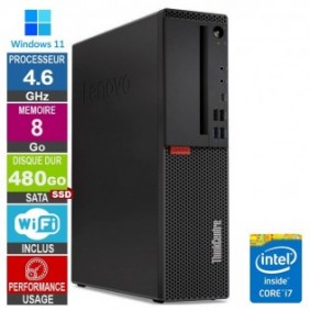 Lenovo M920s i7-8700 4.60GHz 8Go/480Go SSD Wifi W11