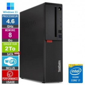 Lenovo M920s i7-8700 4.60GHz 8Go/2To SSD Wifi W11