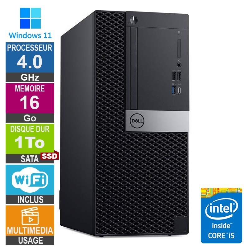 Dell 7060 MT i5-8400 4GHz 16Go