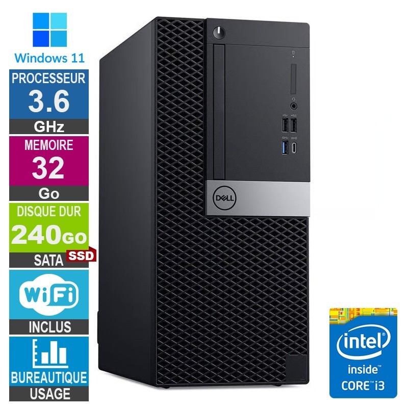 Dell 7060 MT i3-8100 3.60GHz 3
