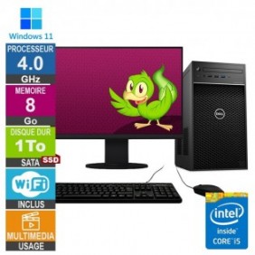 Dell Precision 3630 i5-8400 4GHz 8Go/1To SSD Wifi W11 + Ecran 20