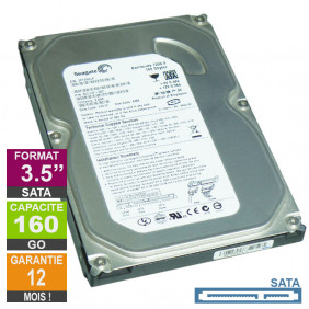 Disque Dur 160Go SATA 3.5 Seagate Barracuda 7200.9 ST3160811AS 7200rpm 8Mo