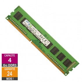 Barrette Mémoire 4Go RAM DDR3 Samsung M378B5173BH0-CK0 DIMM PC3-12800U