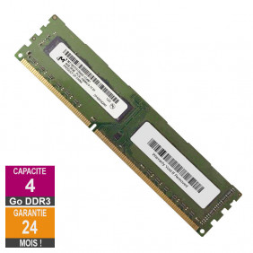 Barrette Mémoire 4Go RAM DDR3 Micron MT16KTF51264AZ-1G4M1 DIMM PC3L-10600U