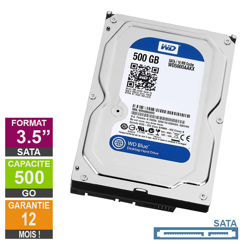 Disque Dur 500Go SATA 3.5 West