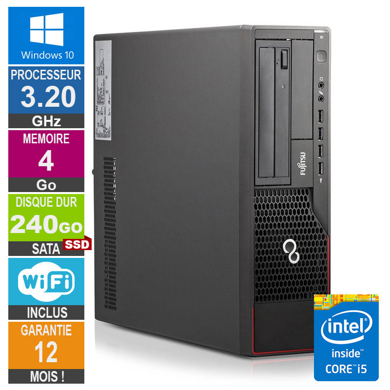 PC Fujitsu E910 E85+ Core i5-3470 3.20GHz 4GB/240GB SSD Wifi W10 PC Fujitsu E910 E85+ Core i5-3470...