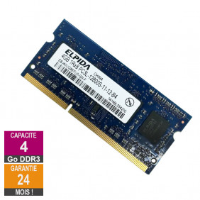 Barrette Mémoire 4Go RAM DDR3 Elpida EBJ40UG8EFU0-GN-F SO-DIMM PC3L-12800S 1Rx8 691740-001