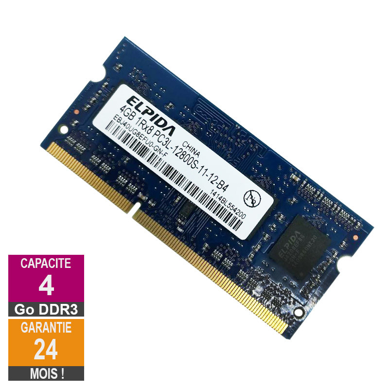 Barrette Mémoire 4Go RAM DDR3