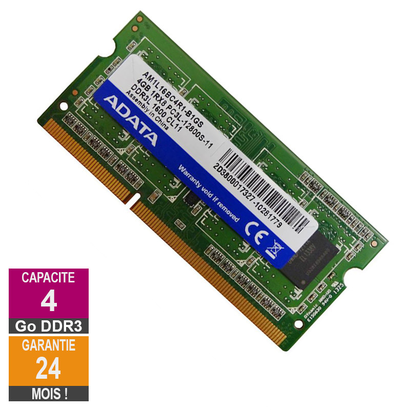 Barrette Mémoire 4Go RAM DDR3