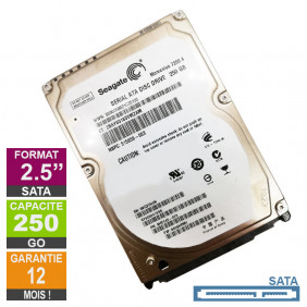 Disque Dur 250Go SATA 2.5 Seagate ST9250410AS 9mm 7200rpm 16Mo