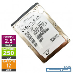 Disque Dur 250Go SATA 2.5 Hitachi HTS54502589A300 5400rpm 8Mo