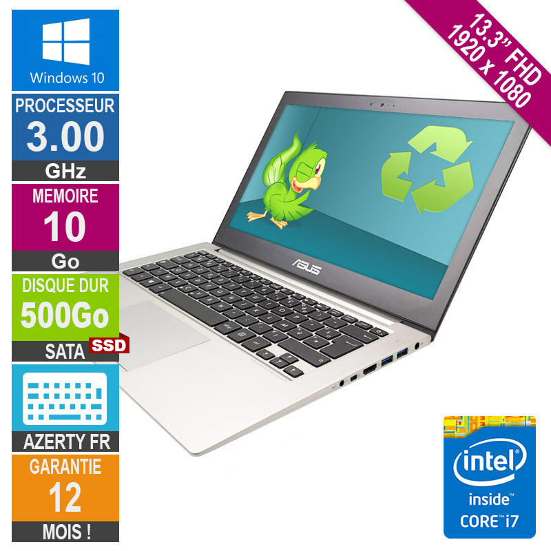 Ultrabook 13.3" ASUS ZenBook UX32V Core i7-3517u 3GHz 10GB/500GB SSD FHD W10 AZERTY Ultrabook 13.3" ASUS ZenBook UX32V...
