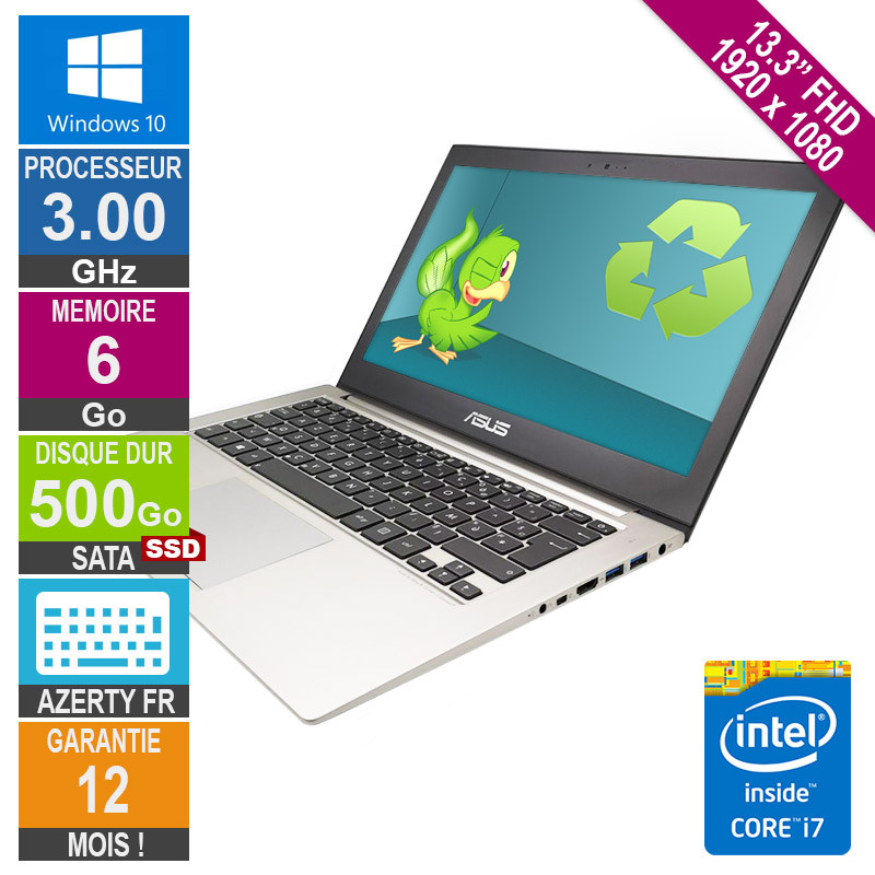 Ultrabook 13.3" ASUS ZenBook UX32V Core i7-3517u 3GHz 10GB/500GB SSD FHD W10 AZERTY Ultrabook 13.3" ASUS ZenBook UX32V...