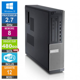 PC Dell Optiplex 790 DT G630 2.70GHz 8Go/480Go SSD Wifi W10
