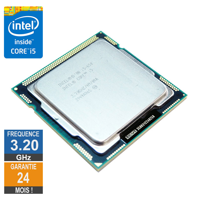 Processeur Intel Core I5-650 3.20GHz SLBTJ FCLGA1156 4Mo Processeur Intel Core I5-650 3.20GHz...